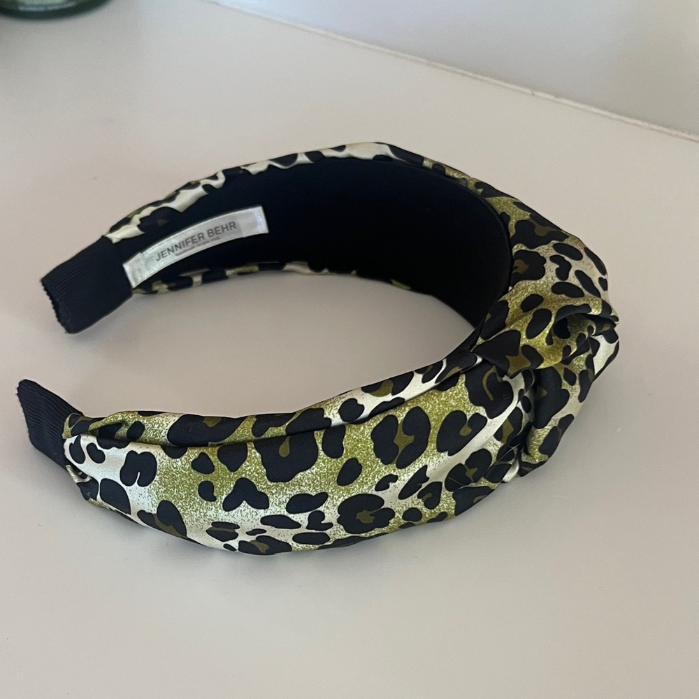 Jennifer Behr Silk Leopard headband